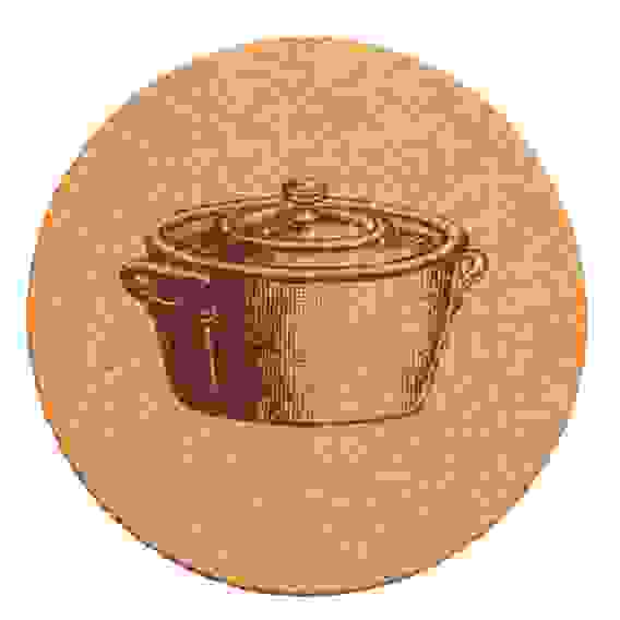 Подставка под горячее "Кастрюля", d19см, пробка