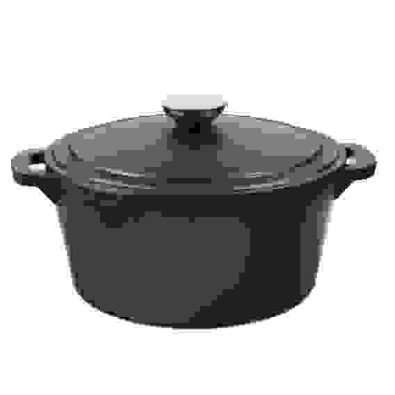 Кастрюля чугун, 3,8л, d23х10см, чугун крышка, нерж ручка, индукция VETTA