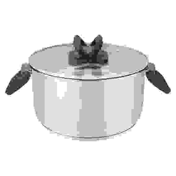 Кастрюля 18х10,5см. 2,4л. со стекл. крышкой, индукция Манн SATOSHI