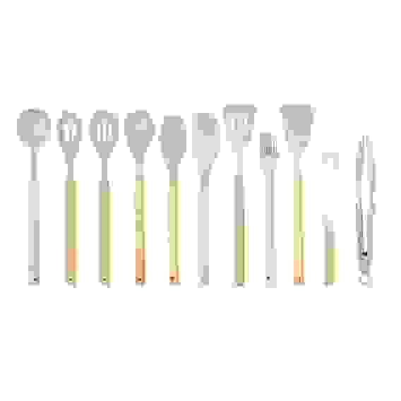 Набор кухонных принадлежностей 12пр., зеленый, силикон Аллон SATOSHI