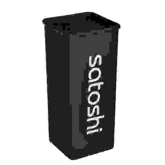 Подставка для ножей с полипропиленовыми разделителями, 10x10x22,5см, квадрат, soft-touch чер SATOSHI