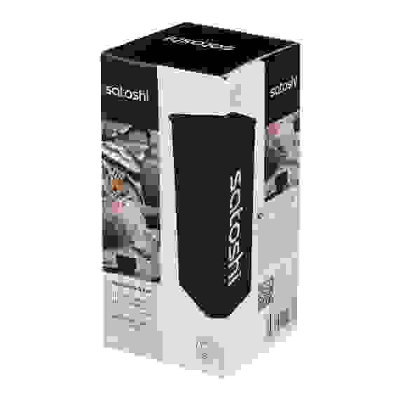 Подставка для ножей с полипропиленовыми разделителями, 10x10x22,5см, квадрат, soft-touch чер SATOSHI