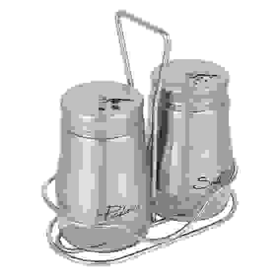 Набор солонок 2шт с подставкой &quot;Классик&quot; , нерж.сталь, стекло VETTA