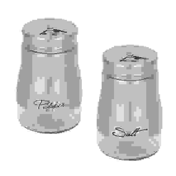 Набор солонок 2шт с подставкой &quot;Классик&quot; , нерж.сталь, стекло VETTA