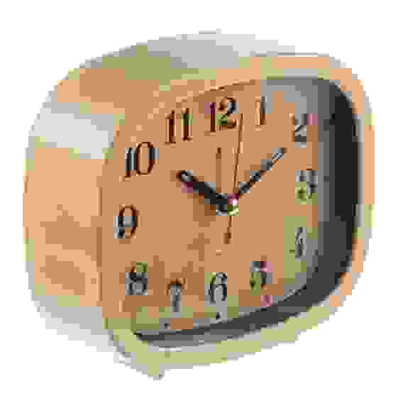 Будильник кварц, корпус бежевый "Дерево", арт.В5-005