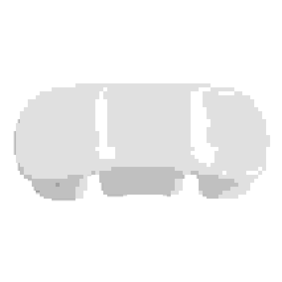 Полка настенная, три отделения, пластик, 28x12,5x8,5 см, молочный Classic VETTA