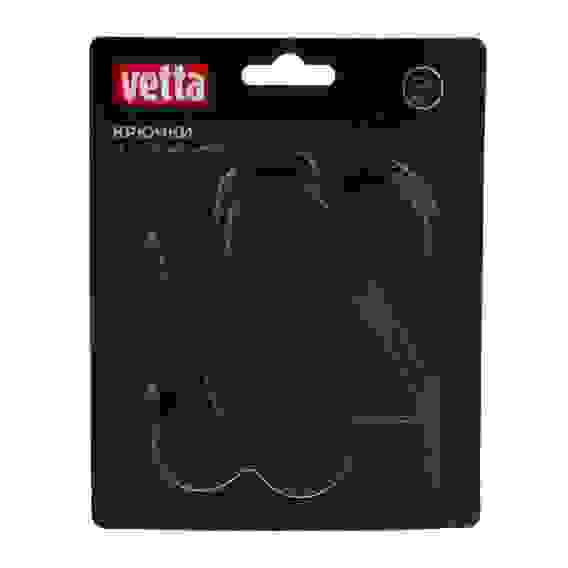 Крючки для ванной на радиатор обогрева, 4шт, полистирол, черный VETTA