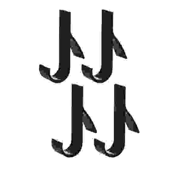 Крючки для ванной на радиатор обогрева, 4шт, полистирол, черный VETTA