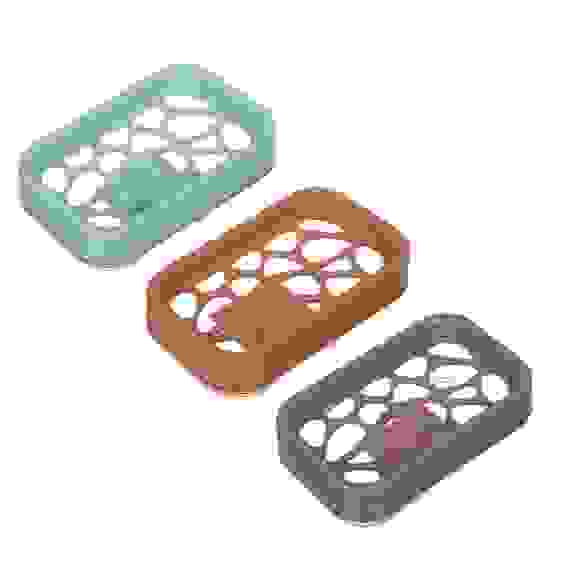 Мыльница, пластик, 14х8,5х4 см VETTA