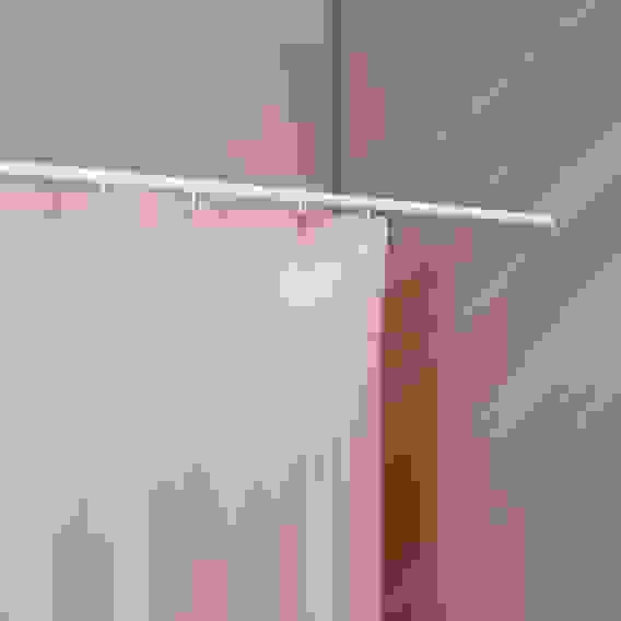 Карниз для шторы в ванную, 2м, телескопический, сталь, белый VETTA