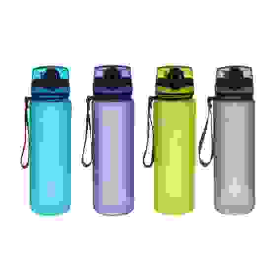 Бутылка спортивная для воды с поильником, 600мл, 23x6см, PC, силикон, 4 цвета BY SPORT