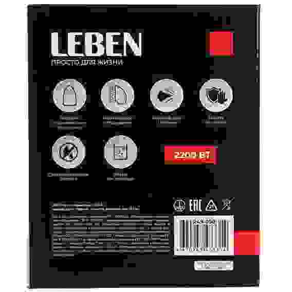 Утюг с отпаривателем, 2200 Вт, подошва - керам. покрытие, антикапля, антинакипь, бак 280 мл LEBEN