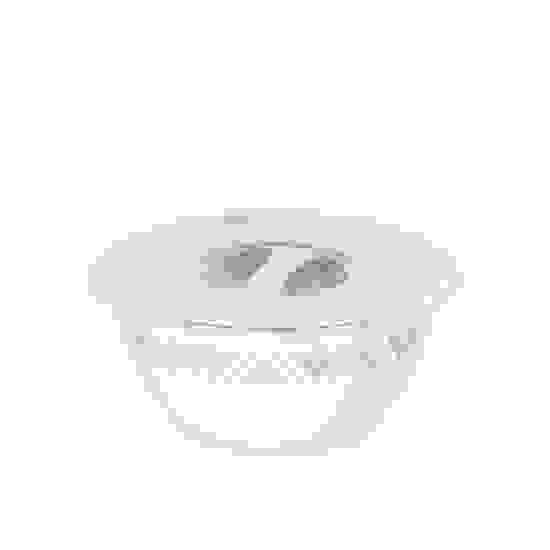 Чаша "Эстетика" 1,7л (с крышкой) (бело-бежевый) (уп.10) (Стандарт качество)