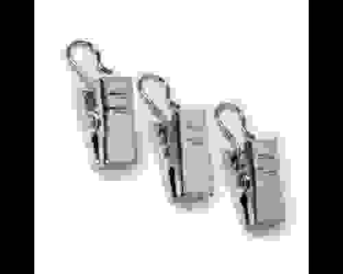 Зажим металл шторный для колец карниза серебро (10шт) 062-24