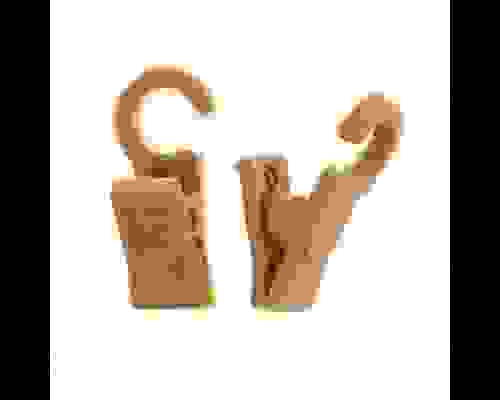 Зажим пластик шторный для колец карниза беж. (10шт) 062-29