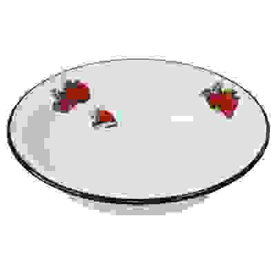 Миска 2,0л эм белая с рис [КЛУБНИКА САДОВАЯ]