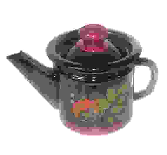 Чайник 1,0л эм красно-черный с рис