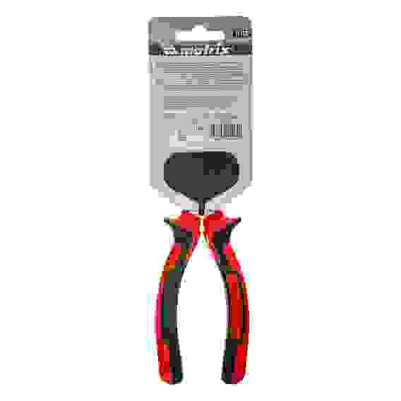 Длинногубцы NICKEL, 180 мм, прямые никелированные, двухкомпонентные рукоятки// Matrix