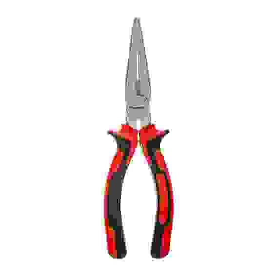 Длинногубцы NICKEL, 180 мм, прямые никелированные, двухкомпонентные рукоятки// Matrix