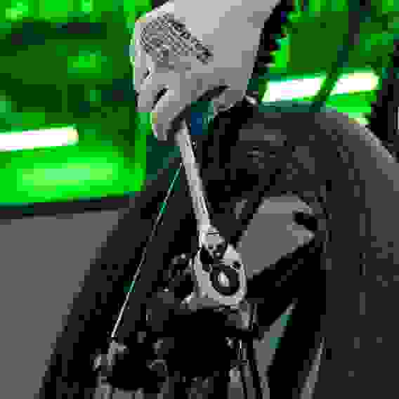 Ключ-трещотка 1/2", 45 зубьев, цельнометаллический, с быстрым сбросом, CrV, хром// Сибртех