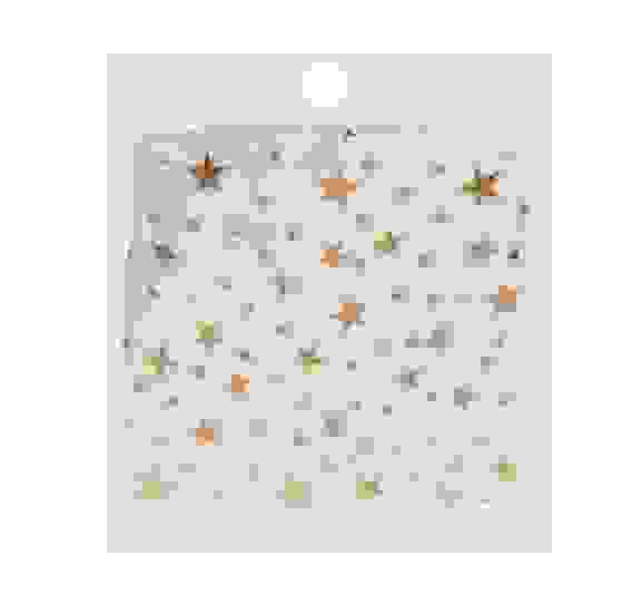 Юбка под елку со звездами, 90см, полиэстер, фолинг СНОУ БУМ