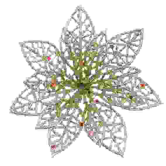 Цветы на проволоке 10x10 см 3шт СНОУ БУМ