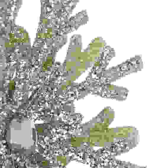 Подвеска декоративная "Снежинка" 12 см, пластик, глиттер, золото СНОУ БУМ