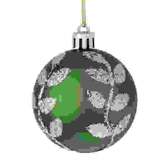 Набор шаров 6 см, 6 шт, зеленый, шампань, 26-157 СНОУ БУМ