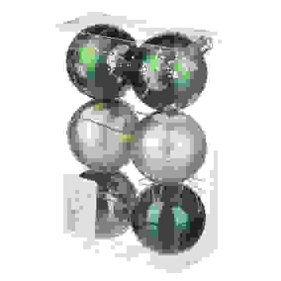Набор шаров 6 см, 6 шт, зеленый, шампань, 26-157 СНОУ БУМ