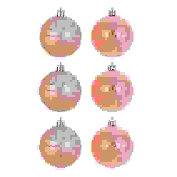 Набор шаров 6 см, 6 шт, розовый, 26-174 СНОУ БУМ