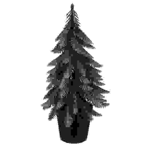 Елочка литая 100% РЕ, в горшке, с позолотой, 28 см, 26-67 СНОУ БУМ