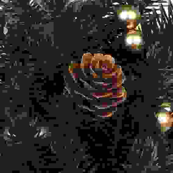 Елочка литая 100% РЕ, шишка, золотая ягода, 18 см, 26-60 СНОУ БУМ