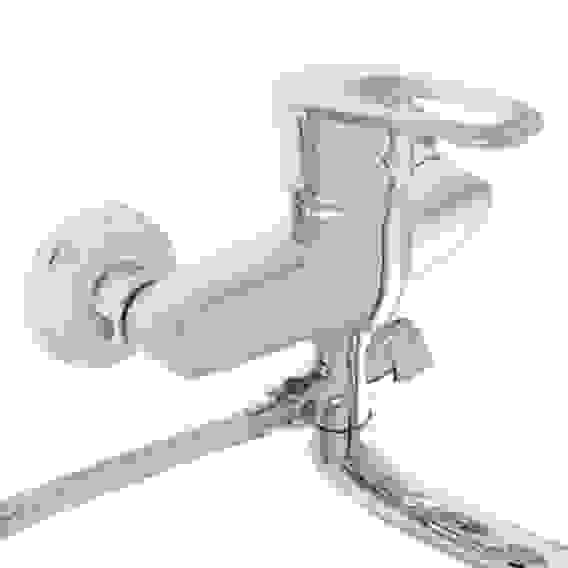 Смеситель для ванны с душем, плоский излив 35см, кер. картридж 40мм, хром, цинк, SK09-I124 СоюзКран