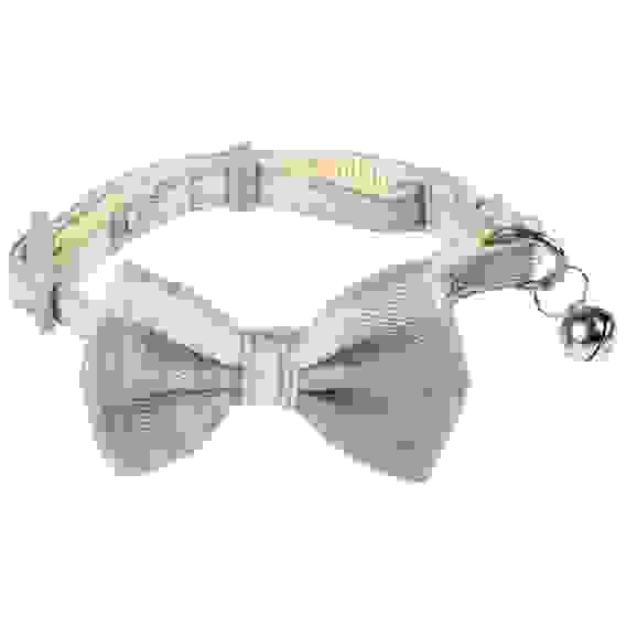 Ошейник для кошек и собак, регулируемый, с бантиком и колокольчиком, 30 см