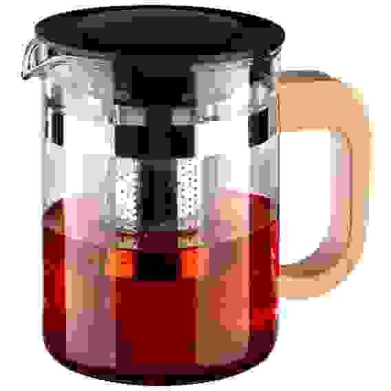 Чайник заварочный, La Caffetteria, объём: 800 мл, с деревянной ручкой/фильтр из нерж стали