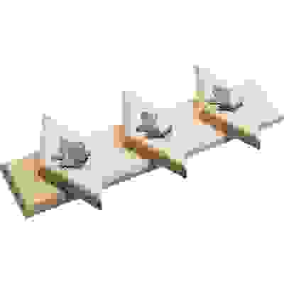 Вешалка 33*13 см, 3 металлических крючка-клён /4