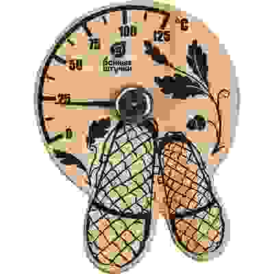 Термометр \&quot;Лапти\&quot; 16*17 см для бани и сауны \&quot;Банные штучки\&quot; /10