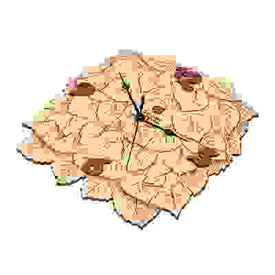 Часы &quot;Листья&quot; 23,5*24* 0,3 см &quot;Банные штучки&quot; /6