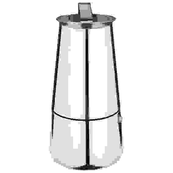 Гейзерная кофеварка ITALIA, объем 450 мл/9 чашек, из нержавеющей стали