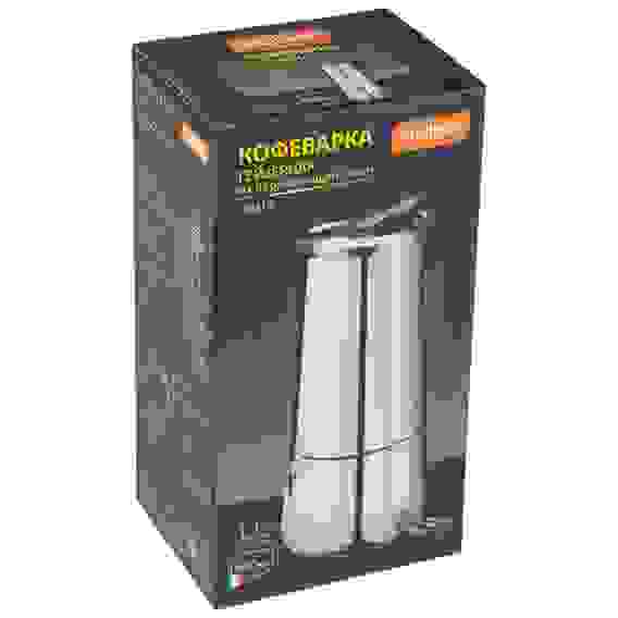 Гейзерная кофеварка ITALIA, объем 600 мл/12 чашек, из нержавеющей стали