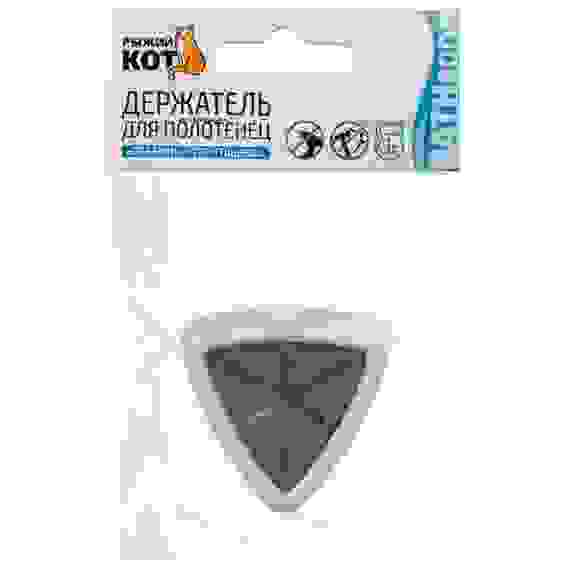 Держатель для полотенец на самоклеящейся основе "Объемный треугольник", белый (пластмасса)