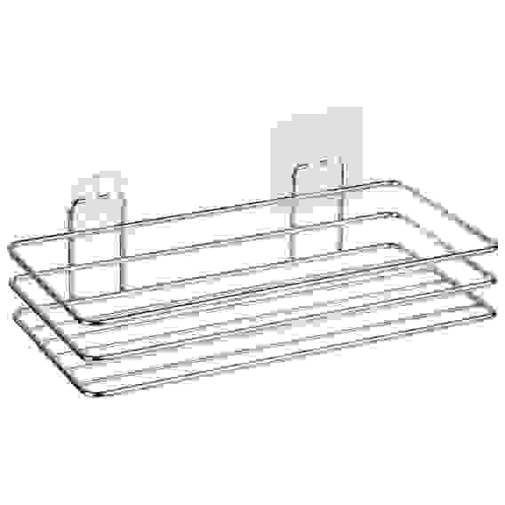 Полка подвесная большая BASIC (крепление: самоклеящаяся основа), хром
