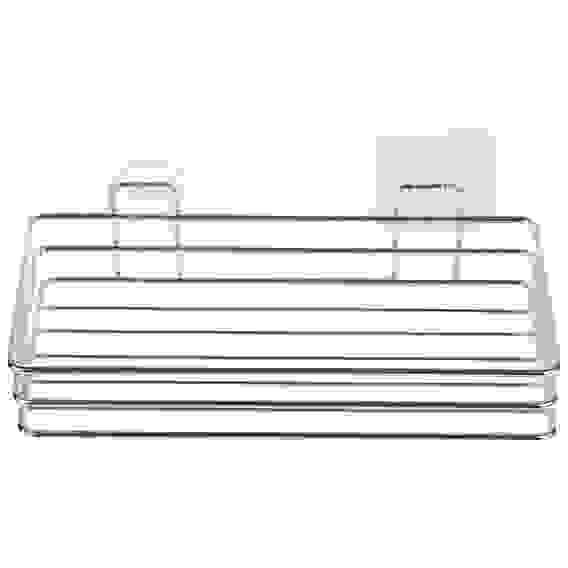 Полка подвесная большая BASIC (крепление: самоклеящаяся основа), хром