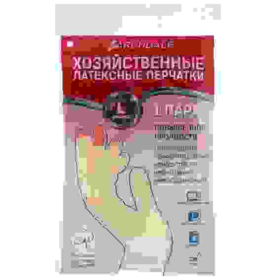 Перчатки хозяйственные тм Archdale, прочные,красно-белые в инд. упак. р. L