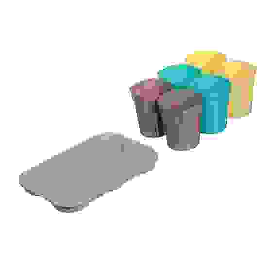 Набор горшков для рассады 400мл 6шт с поддоном, пластик