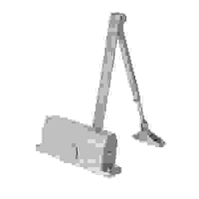 Доводчик дверной (TD-120) с фиксацией 90° серый Trodos