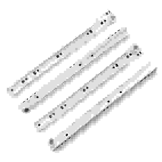 Направляющие роликовые (комплект) 300/0,8мм белые StahlBuro