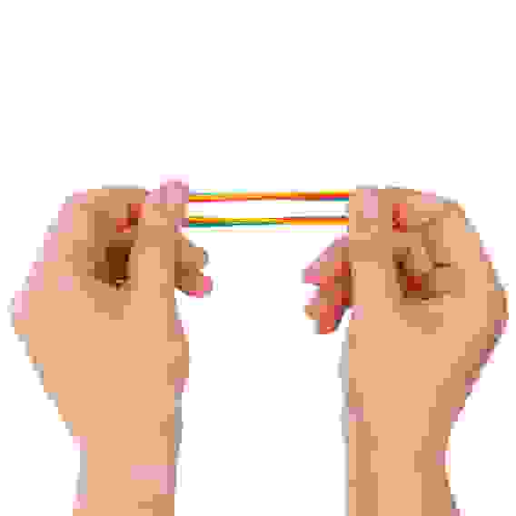 Банковская резинка 100г OfficeSpace, диаметр 40мм, ассорти, европодвес