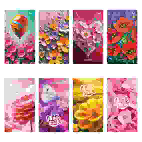 Блокнот А6 24л. на скрепке BG "Яркие цветы"