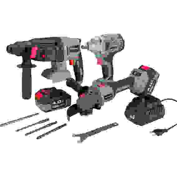 НАБОР акк бесщет 3в1 PROFIPOWER ProfiSet 3D18 (Li-ion-2шт, 4Ач, З/У, в кейсе, E0080, E0081, T0058)